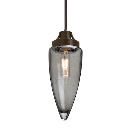 Besa Lighting Sulu Cord Pendant, Smoke Bubble, Bronze Finish, 1x60W Incandescent 1JT-SULUSM-BR